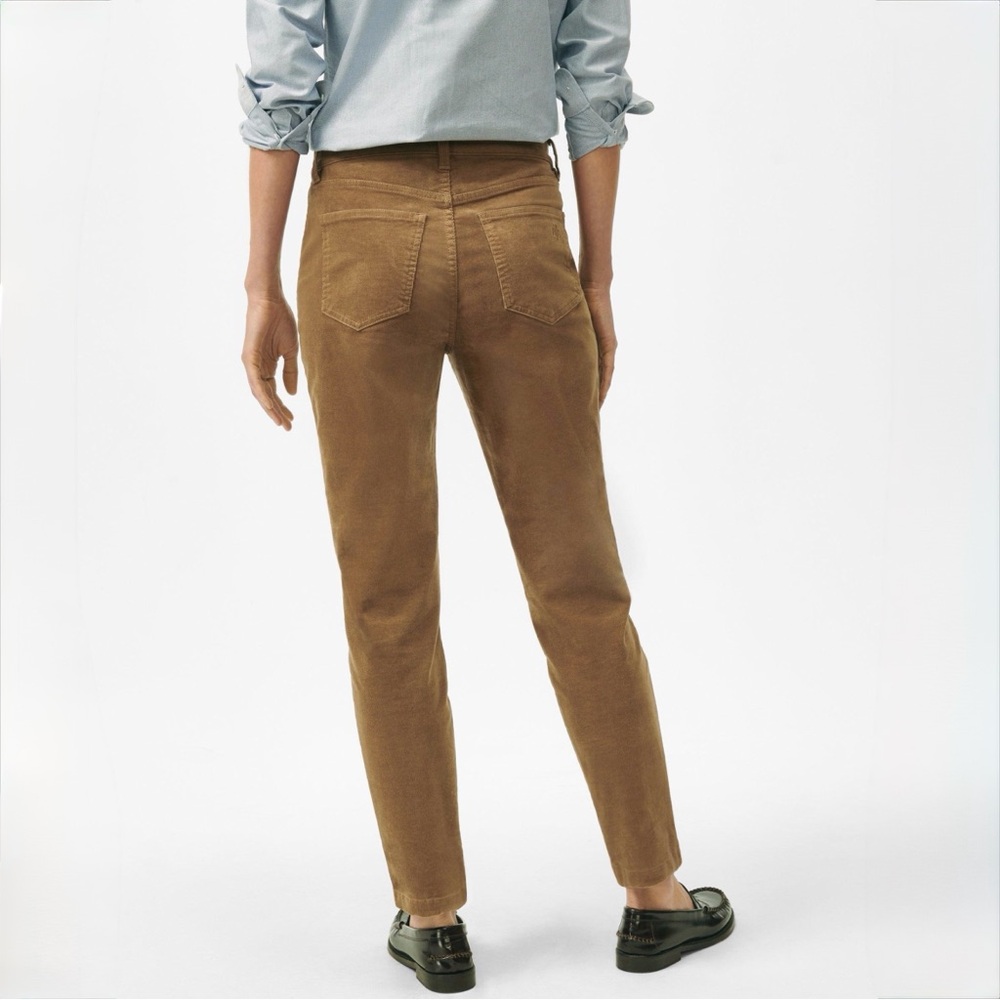 Brooks Brothers Brown Corduroy Pants Slim Straight Mid Rise Size 4 - Picture 5 of 11